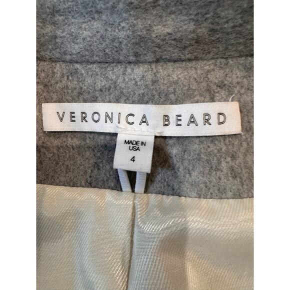Veronica Beard gray dickey compatible Melange Wool Cashmere Blend coat size 4 - Picture 3 of 16